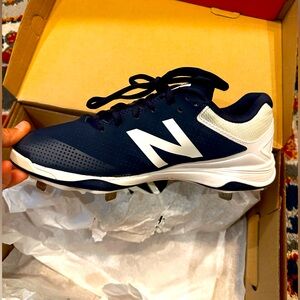New New Balance Softball Cleats.  Navy/White.